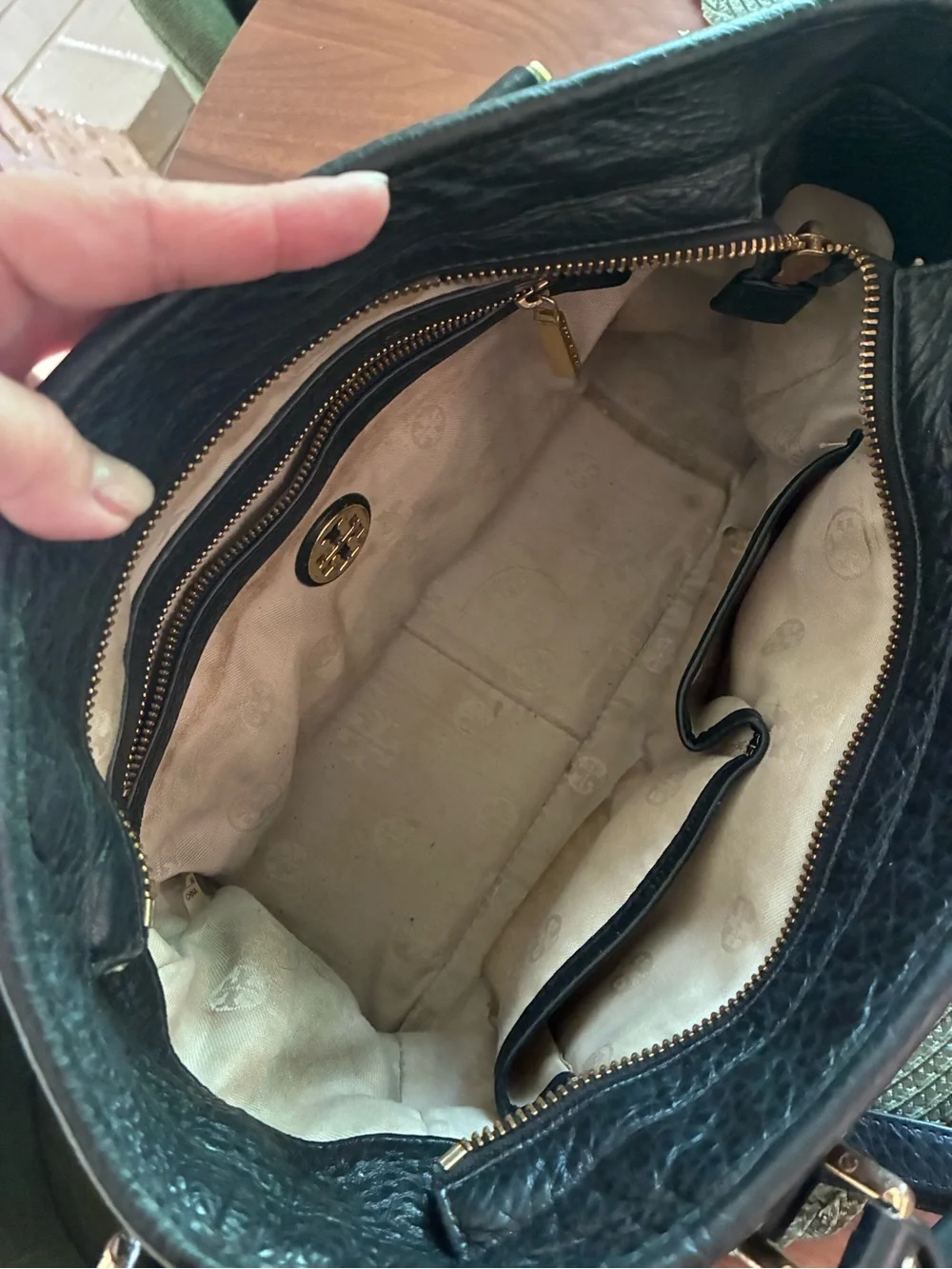 Tory Burch Amanda Black Leather Bag